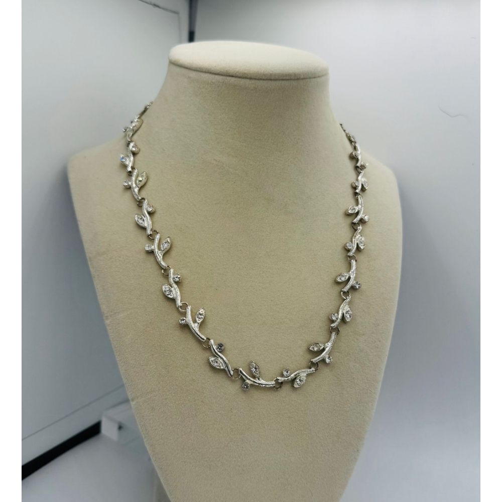 Sparkling Vine Rhinestone‎ Necklace 14-16"